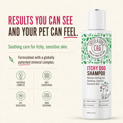 Cooper and Gracie Dead Sea Itchy Dog Shampoo – 300Ml | Soothes Irritation & Supports Skin Hygiene Grooming Products Calming