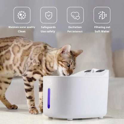 Wireless Sensor Smart Pet Water Fountain, Automatic Pet Water Dispenser, Pet Drinking Fountain, Pet Feeding Supplies for Dogs & Cats