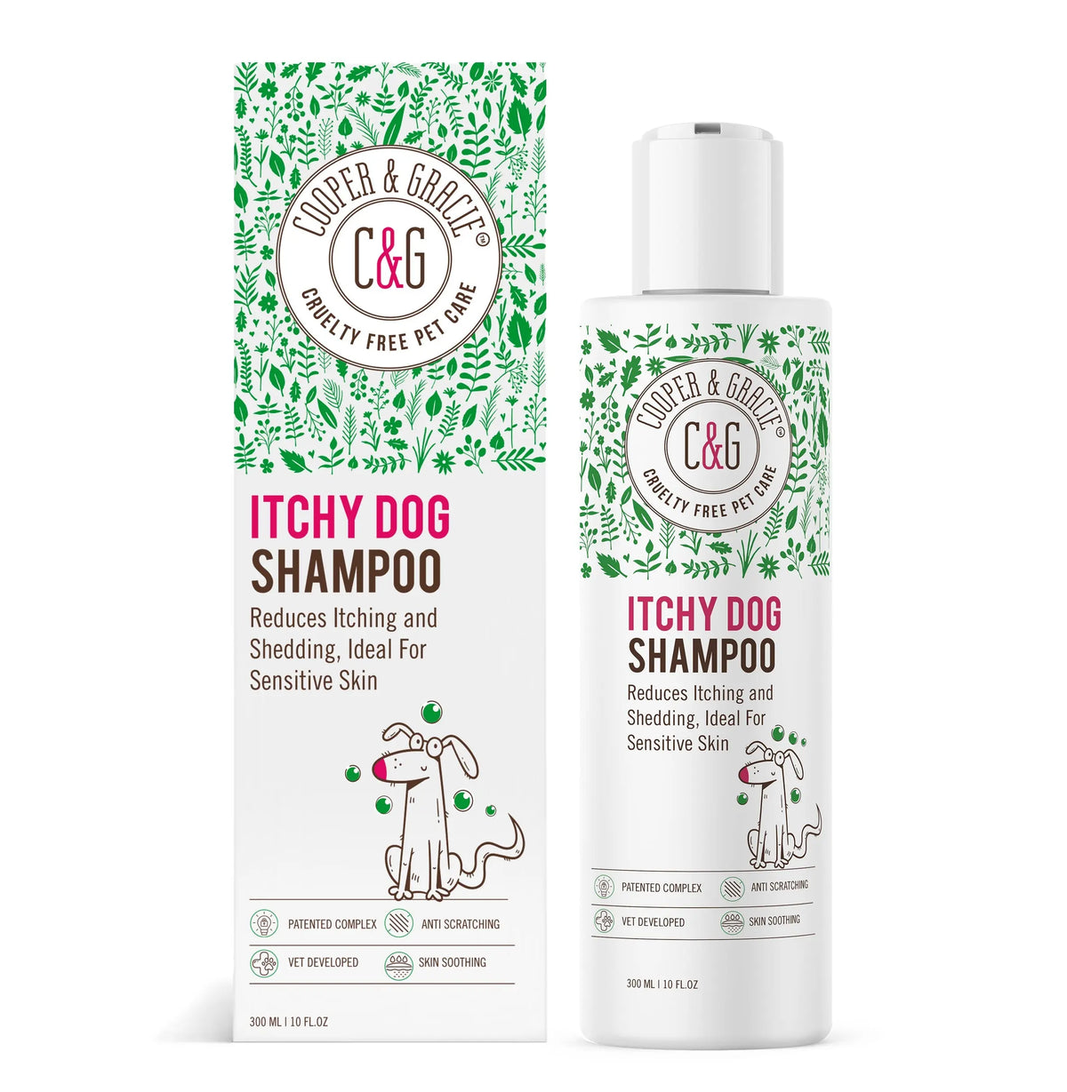 Cooper and Gracie Dead Sea Itchy Dog Shampoo – 300Ml | Soothes Irritation & Supports Skin Hygiene Grooming Products Calming