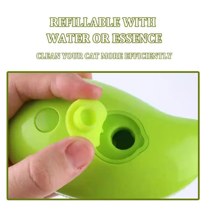Refillable tank of the spray grooming brush