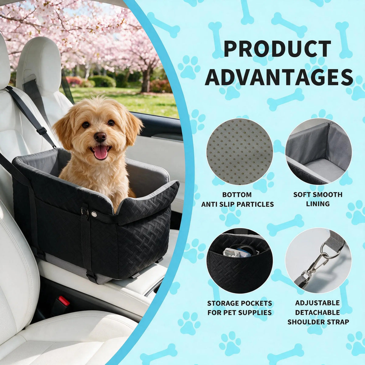 Dog car booster seat advantages