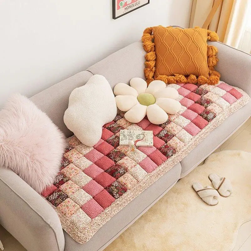 Geometric Pattern Pet Sofa Mat, Soft Comfortable Non-Slip Pet Couch Cushion, Pet Supplies
