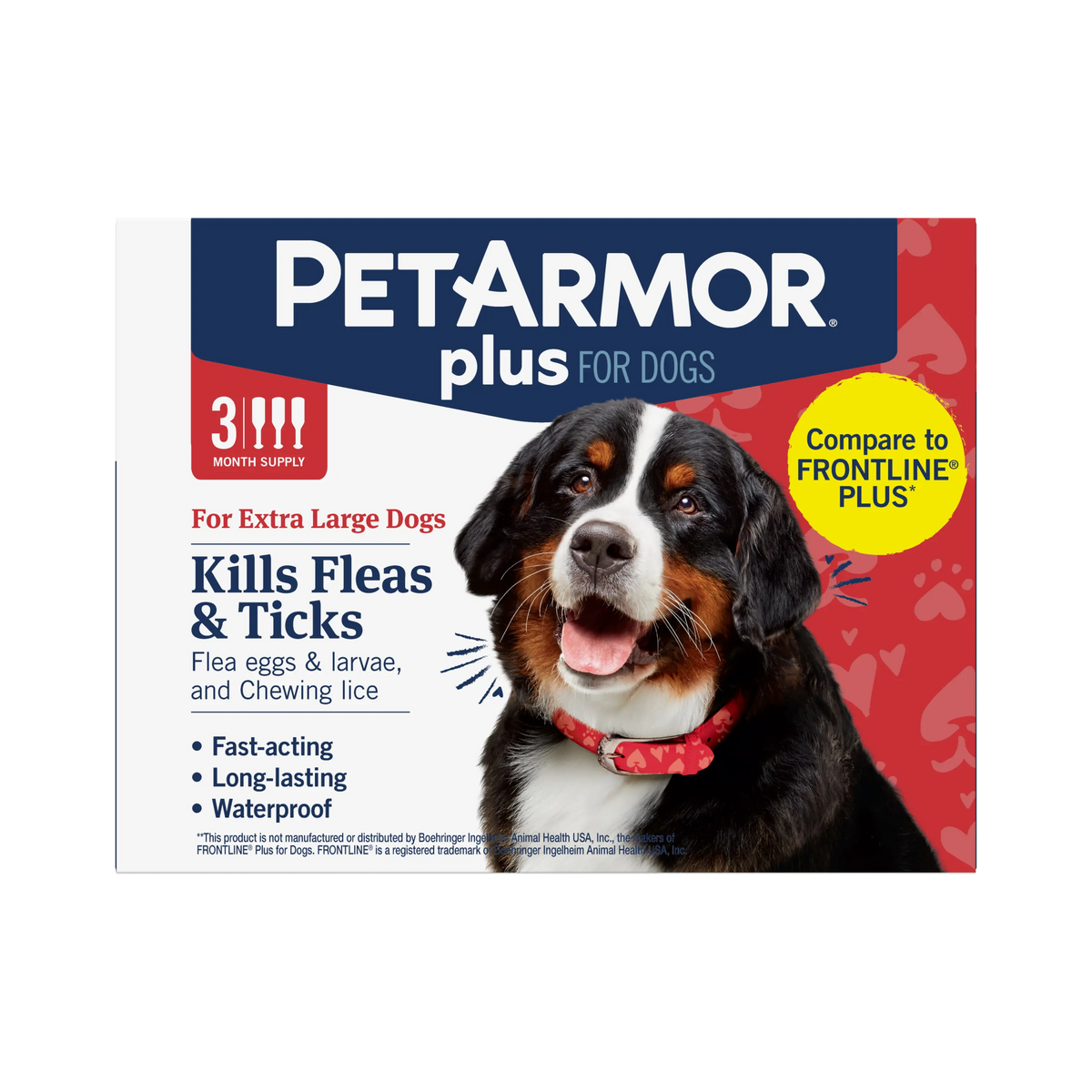 Petarmor plus Flea and Tick Prevention for Dogs and Cats, Waterproof Topical Treatment, Available in Small to X-Large Sizes in 3 Month Supply