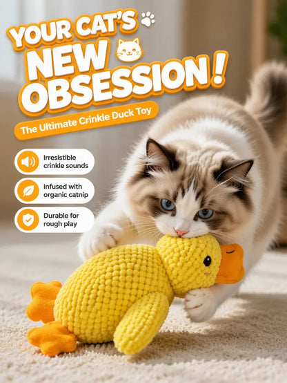 UQIOZ New Catnip Plush Cat Toy - Universal Size Interactive Wand for Teasing Play, Chew-Resist. Self-Play Boredom Buster, Crinkle Sound Teething Toy, Cute Pet Supplies for Cat Lovers