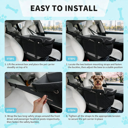 How to install the dog car booster seat in 4 steps
