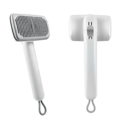 Dog & Cat Self-Cleaning Deshedding Slicker Comb - Universal 1-Click Release Brush for Shed Control, Easy Clean, No Hair Picking