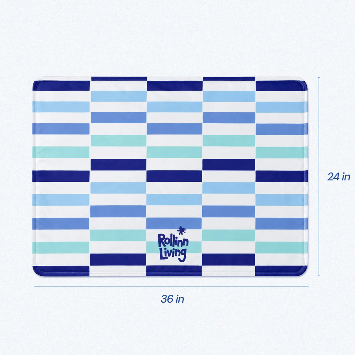 Pet cooling mat size: 24 x 36 inches
