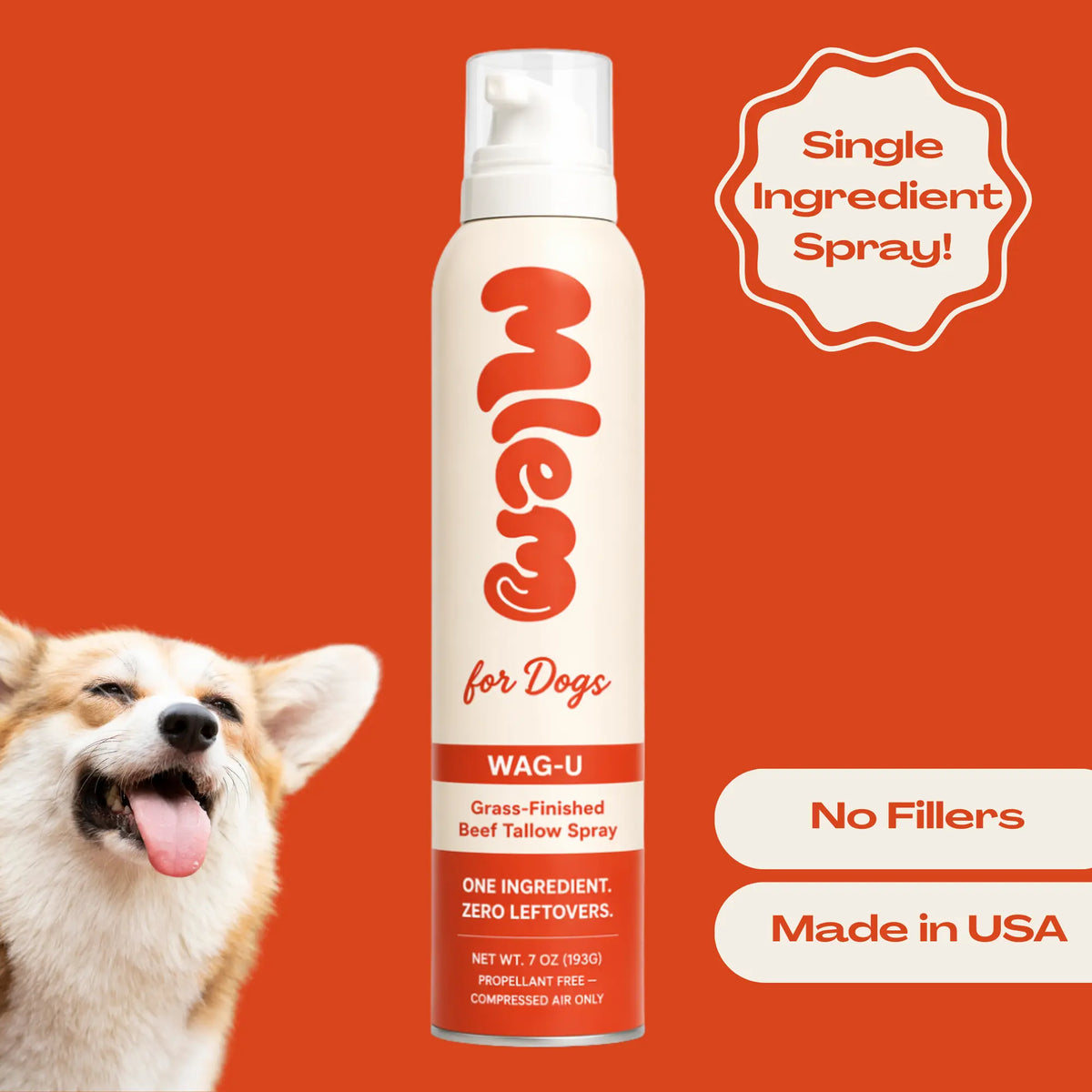 Mlem single-ingredient beef tallow topper spray