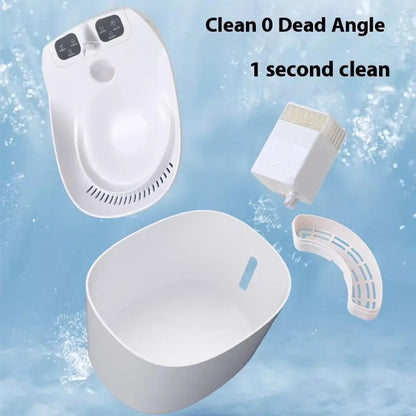 Pet water fountain parts taken apart for cleaning